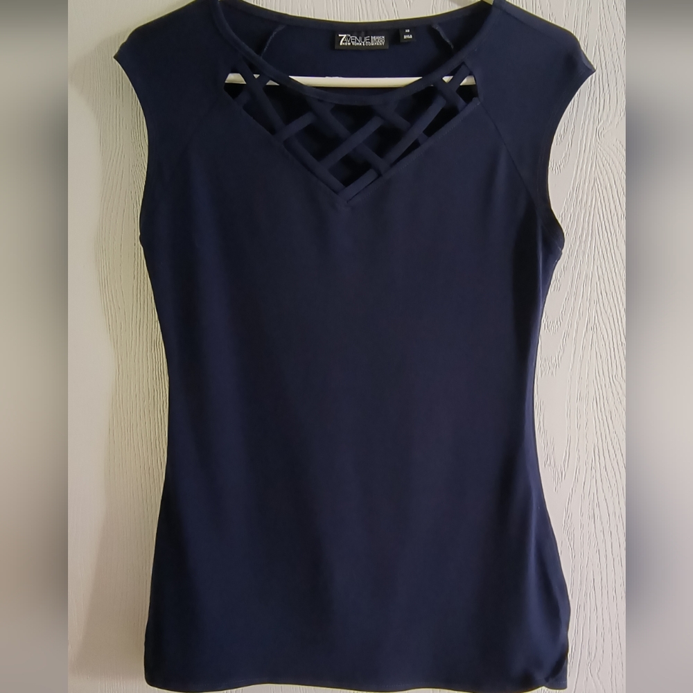 NY & Co. Navy Blouse (XS)